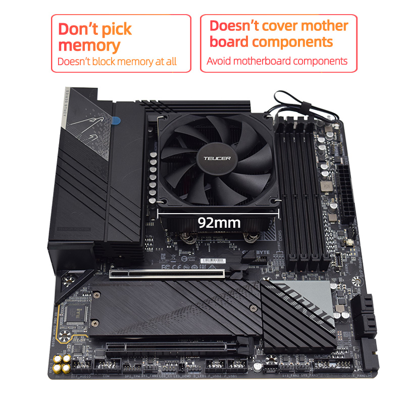 Teucer Hoogte 45 mm CPU-koeler - Cpu Heatsink recensie en prijs