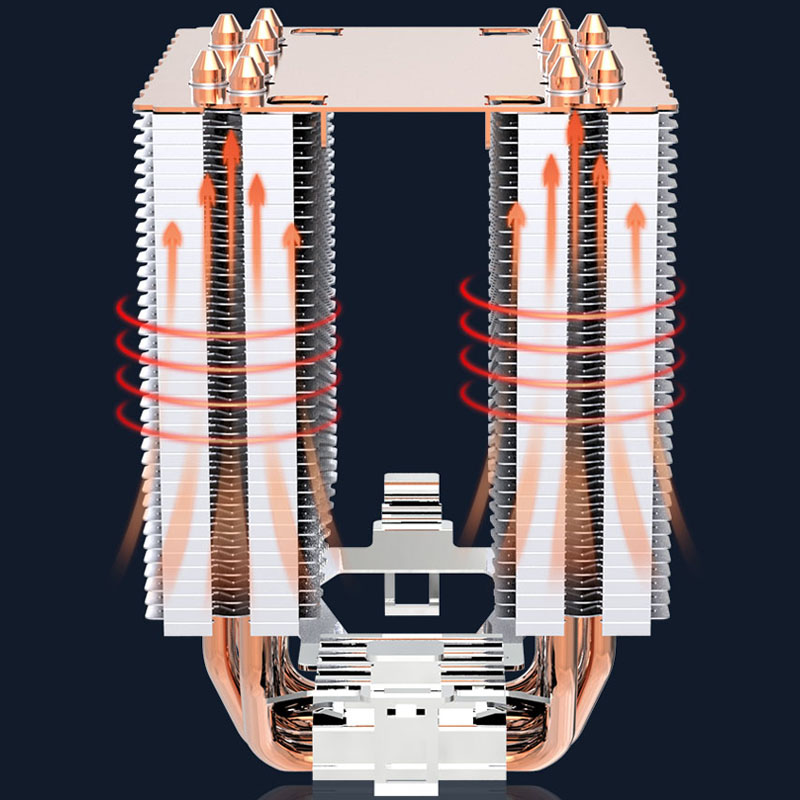 6 Heatpipe CPU Koeler 4Pin PWM - Cpu Heatsink recensie en prijs